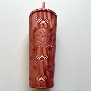 Starbucks Summer 2023 Venti Pink Shimmer Shell Mermaid Scales Cold Cup Tumbler